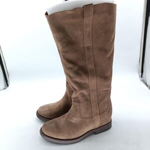 Baretraps Faven Boots Womens Size 6 Brown Knee High Suede Zip NEW #105